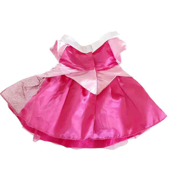 Build A Bear Disney Princess Aurora Satin Gown Pink Teddy Bear Dress Up Costume - Picture 2 of 5